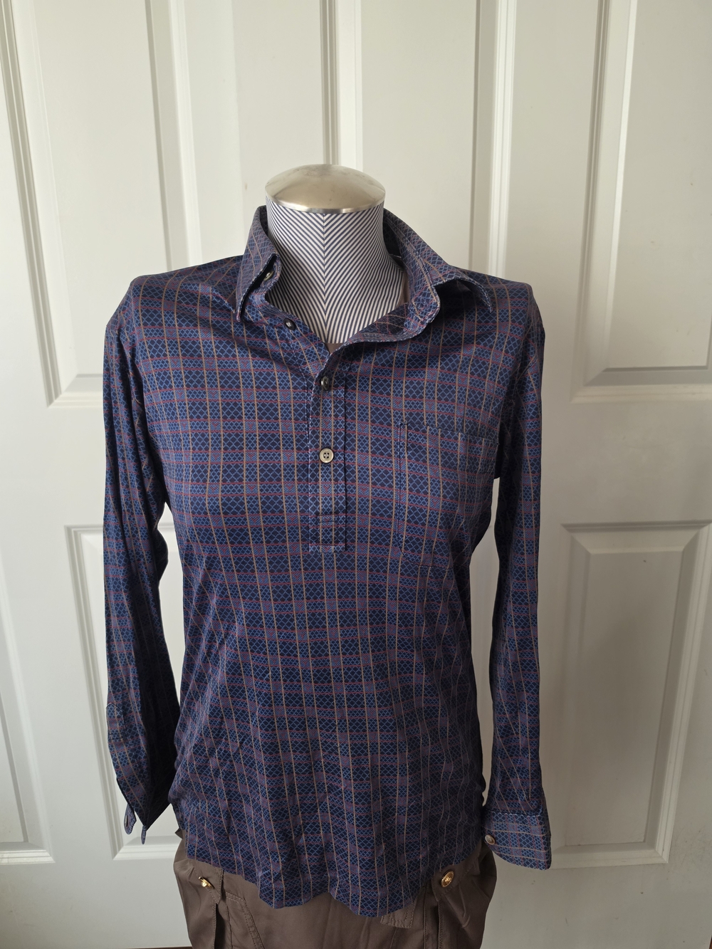 Vintage YSL Pour Homme, 90s geometric knit polo-Women